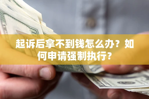 济南起诉后拿不到钱怎么办？如何申请强制执行？
