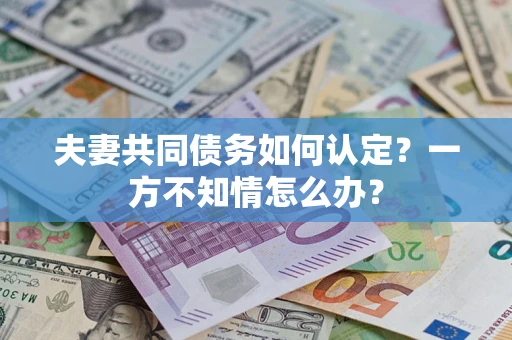 济南夫妻共同债务如何认定？一方不知情怎么办？