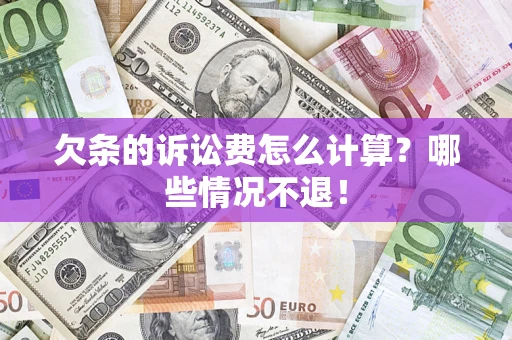 济南欠条的诉讼费怎么计算？哪些情况不退！