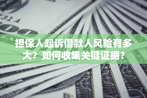 济南担保人起诉借款人风险有多大？如何收集关键证据？